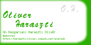 oliver haraszti business card